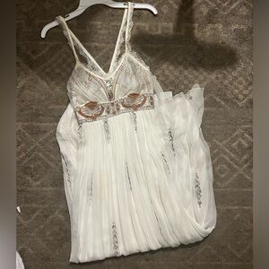 Boho embroidered and sequin maxi dress